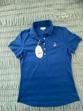 NWT Greg Norman Collection Royal Blue Short-Sleeve Polo-Med